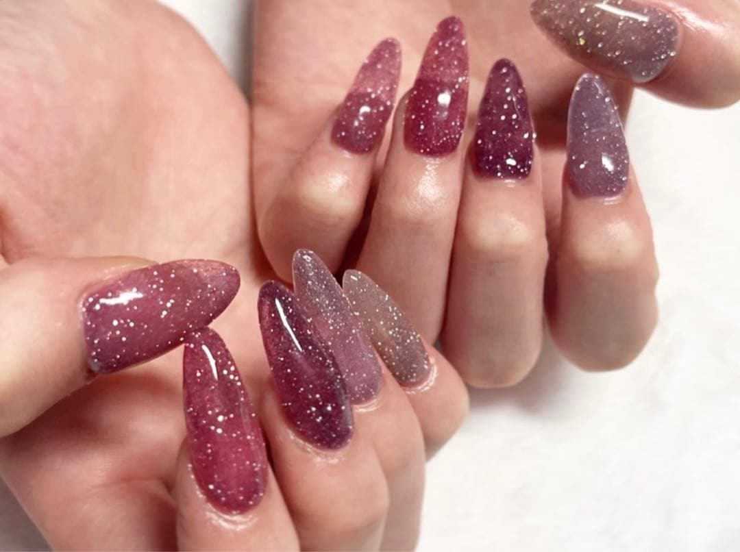 énoi フラッシュ　ネイルカラーセット ピンク・紫系