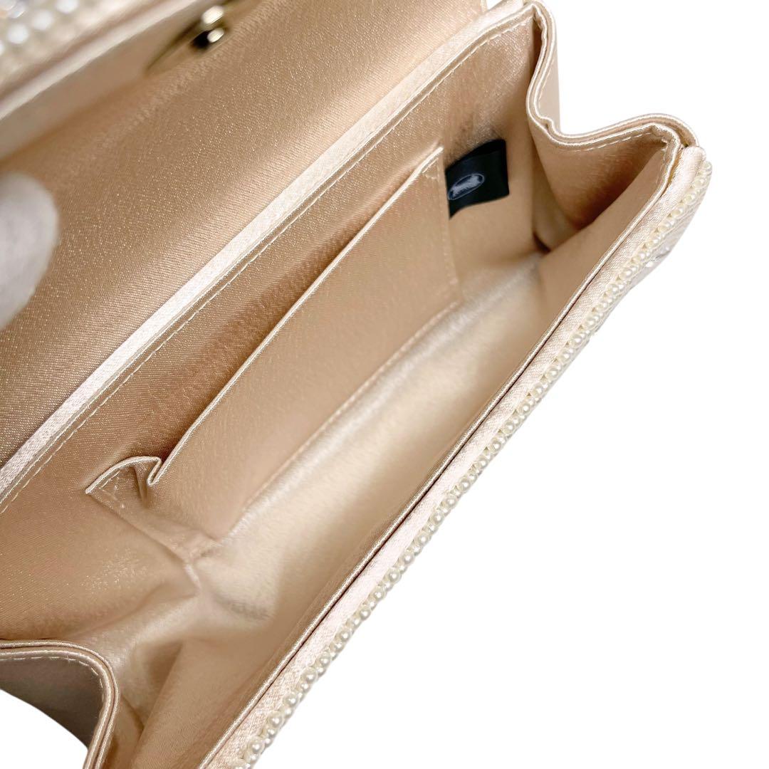 未使用品【東京イギン】フォーマル パーティー ビーズ ビジュー クラッチバッグ