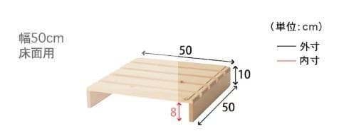 簡単に組み替えができるパレットベッド（すのこベッド） シングル分8枚
