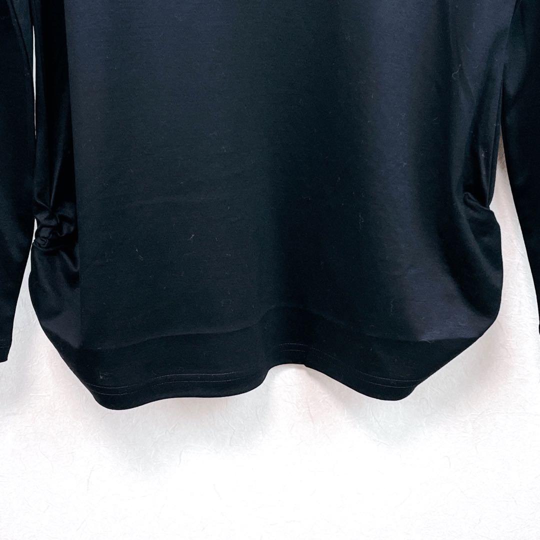 【新品未使用 ムニタルプ】手差し風ロゴ刺繍入り綿デザインハイネック40号