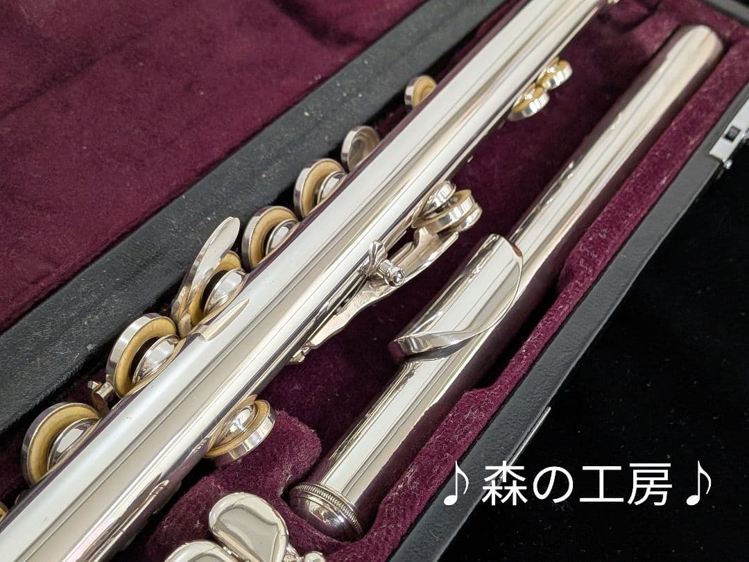 商談中【M】管体銀製 ヤマハフルート YFL411Ⅱ Eメカ