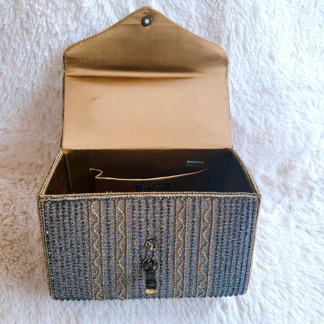 LUMY】ルミーはしもと ヴィンテージ ハンドバッグ ビーズバッグ