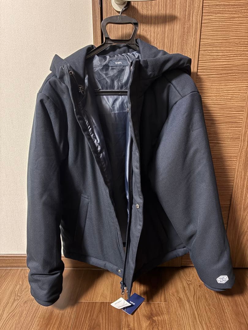 SHIPS: 中綿 ウールブレンド パデッド フード ジャケット