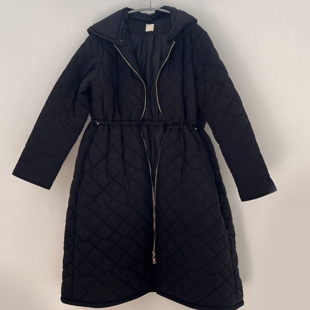 【three square】スリースクエア/キルティングロングコート/very