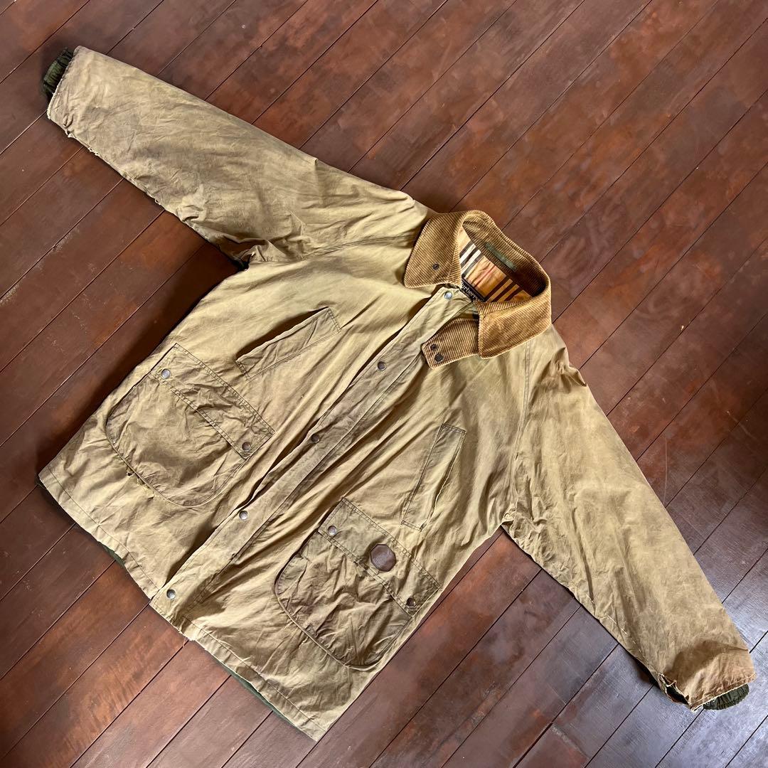 【Burberrys バーバリーズ】 ヴィンテージオイルドジャケット バブアー
