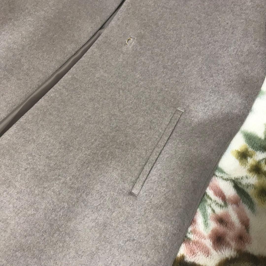 新品タグ付★グリーンレーベルリラクシング　ノーカラー コートアンゴラ✴︎ウール