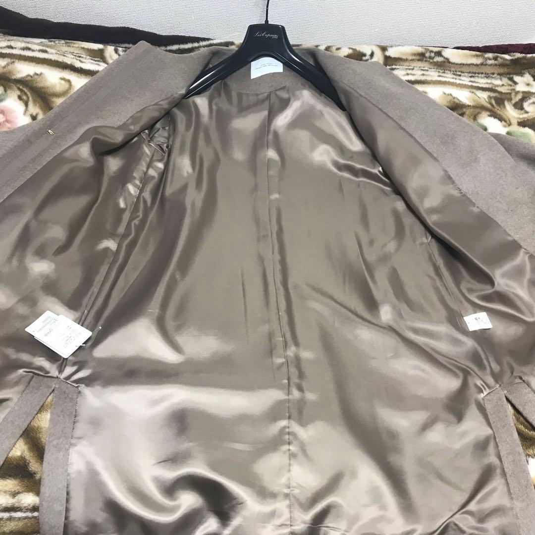 新品タグ付★グリーンレーベルリラクシング　ノーカラー コートアンゴラ✴︎ウール