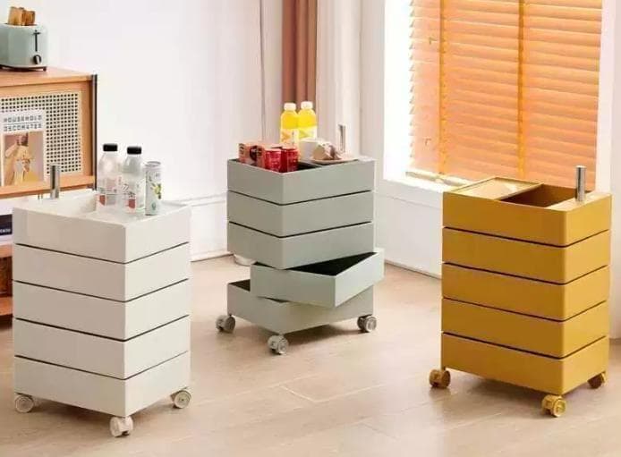 新品 5段 タワーチェスト ワゴン Y2K 韓国 インテリア ブルー