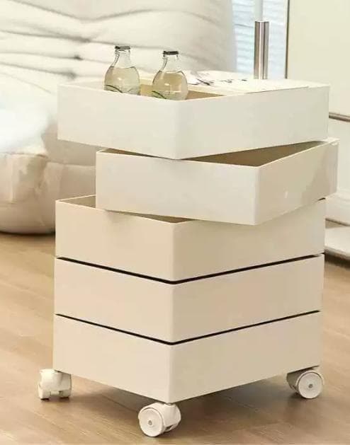 新品 5段 タワーチェスト ワゴン Y2K 韓国 インテリア ブルー