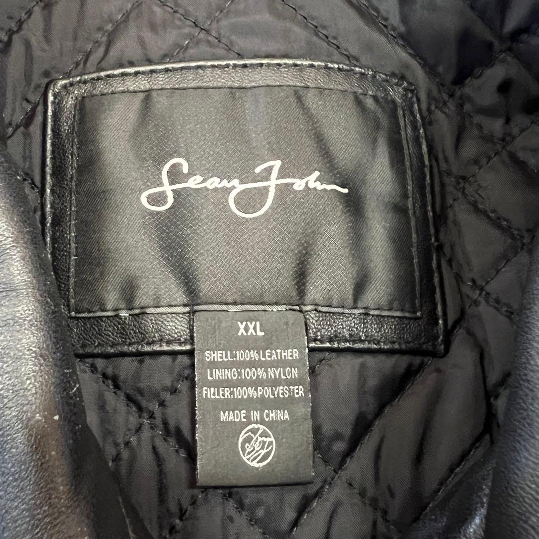 Y2K SEAN JOHN（ショーンジョン）レザージャケット/XXL/ブラック