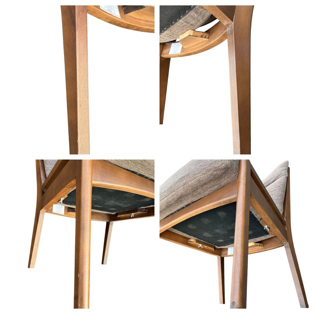 【美品】ニトリ Nコレクション ダイニングチェア 天然木 布張り 1脚