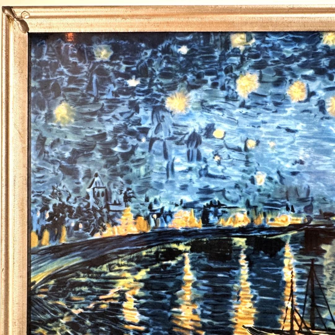 フィンセント・ファン・ゴッホ ステンドグラス ローヌ川の星月夜