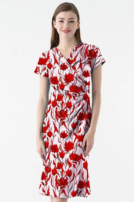 kay me レッドグロリアス ギャザーワンピース １１号　OBWG927513