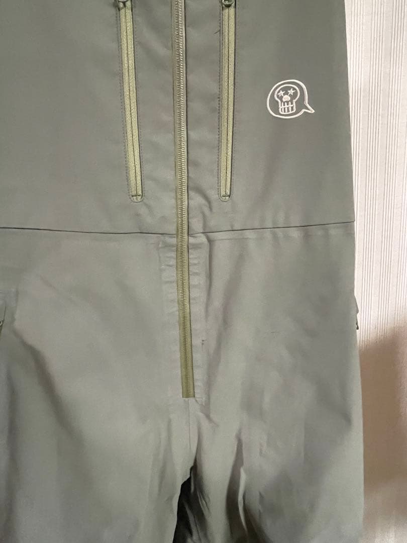 unfudge　PEEP BIB PANTS ビブパン　XL オリーブグリーン