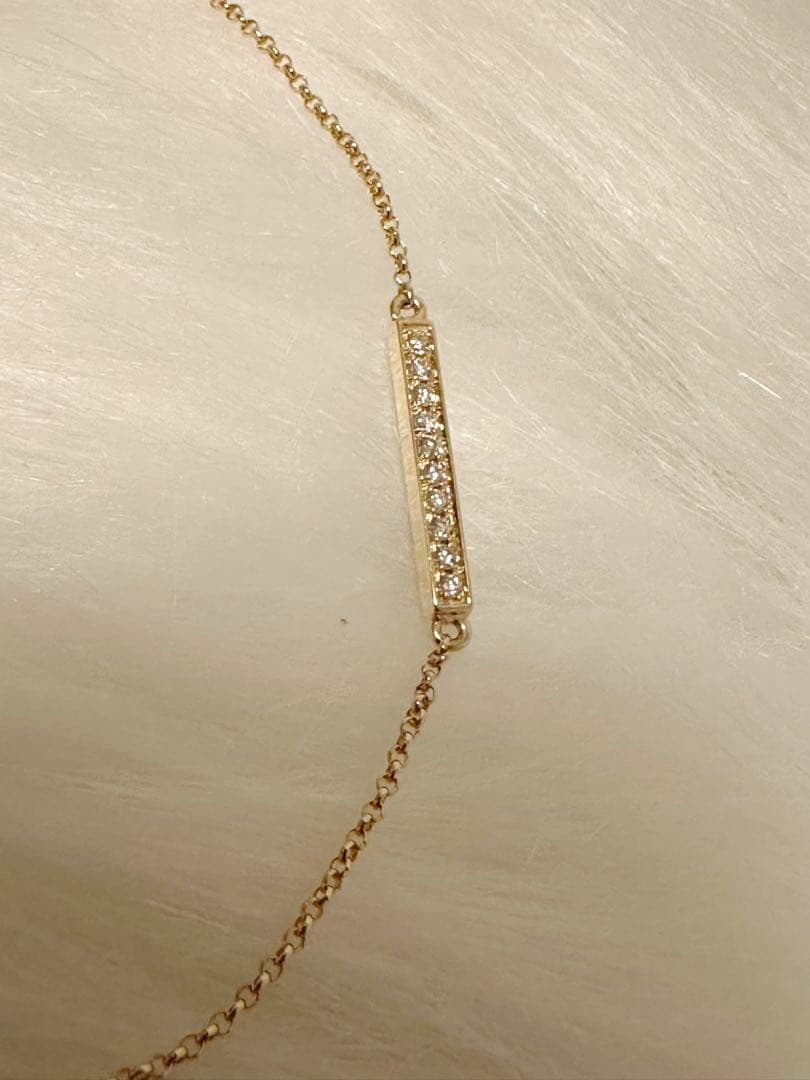 新年限定値下げ K14 ダイヤモンド ホワイト+ブラック ブレスレット 1.6g