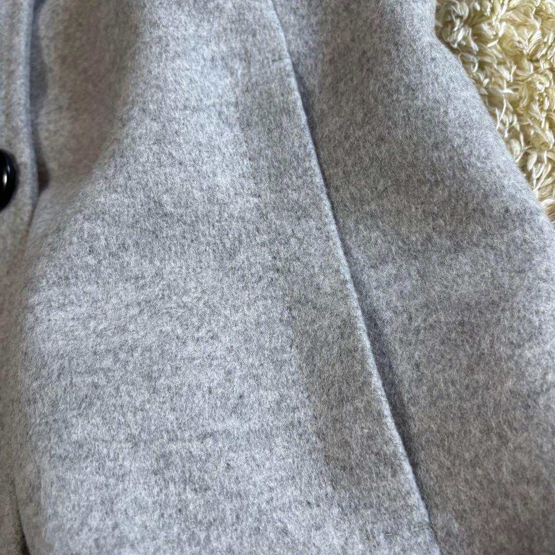 美品　23区　ウールアンゴラフーデッド ロングコート　48 大きいサイズ