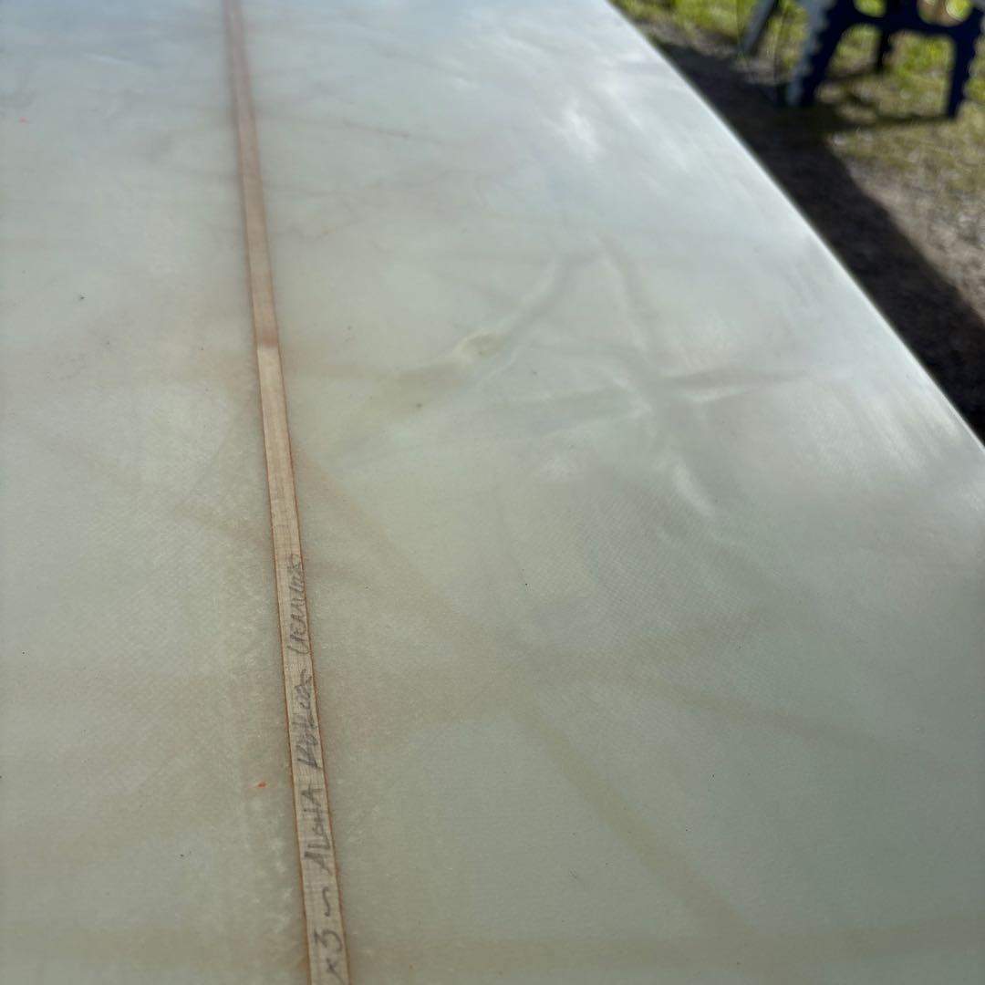 ウエムラサーフボードデザイン9.2ロングボードクリーム色