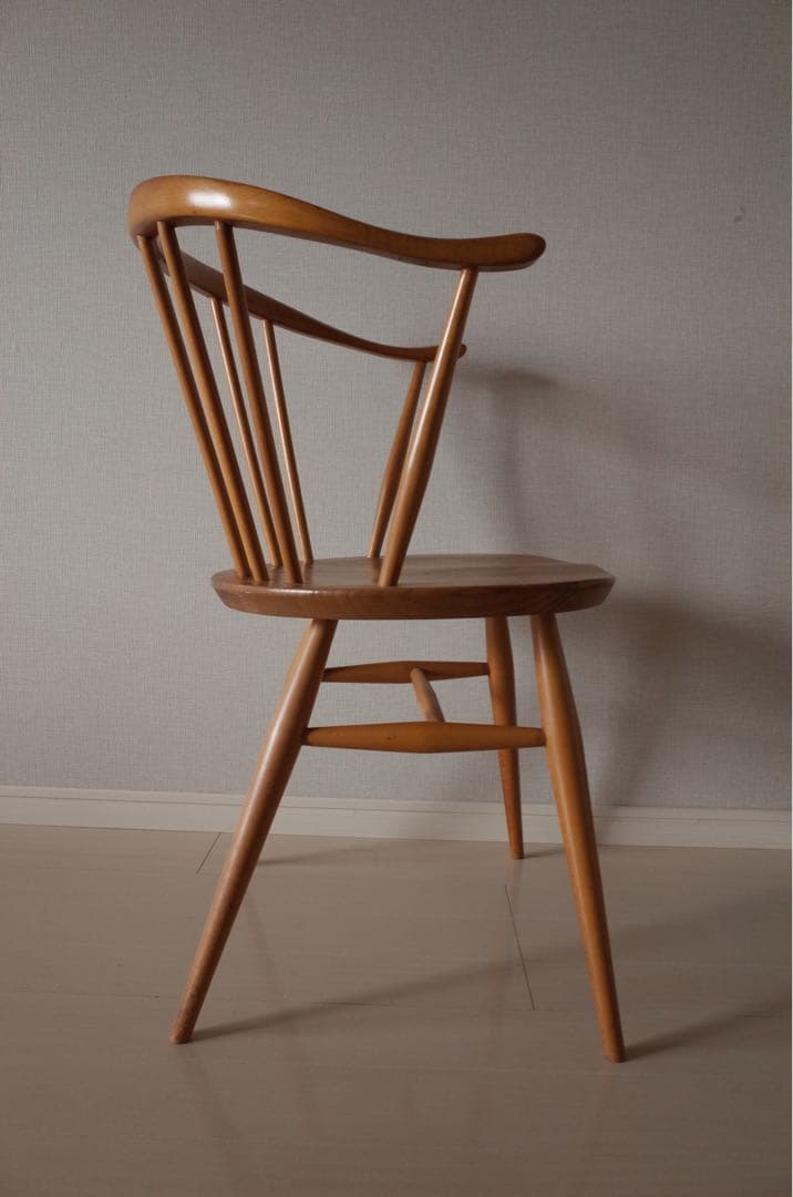 アーコールERCOLスモーカーズチェア/カウホーンチェア/英国アンティークチェア