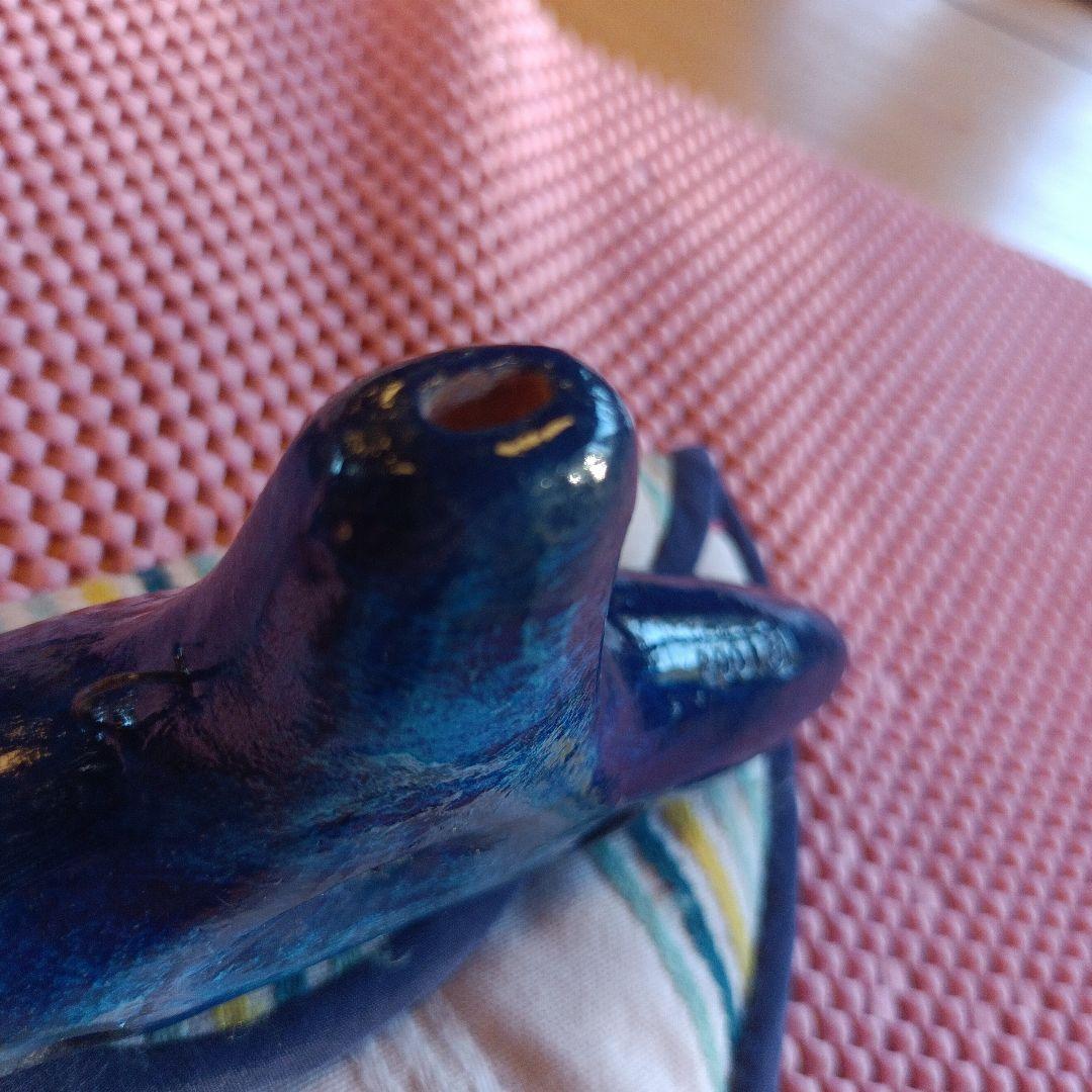 ヨシツカオカリナ SF 管 紺色 中古品 専用ケース付き 蔵出し