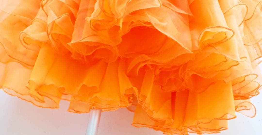 B1184☆SMサイズ☆日本製☆蛍光オレンジ/スタンダードドレス☆社交