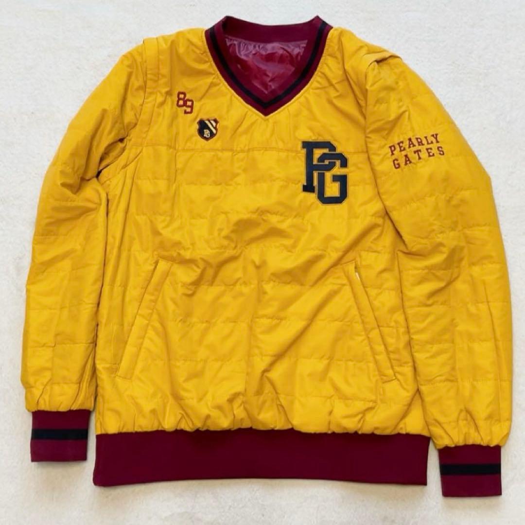 美品　パーリーゲイツ　リバーシブル　4way　中綿　スニード　ベスト　ワッペン