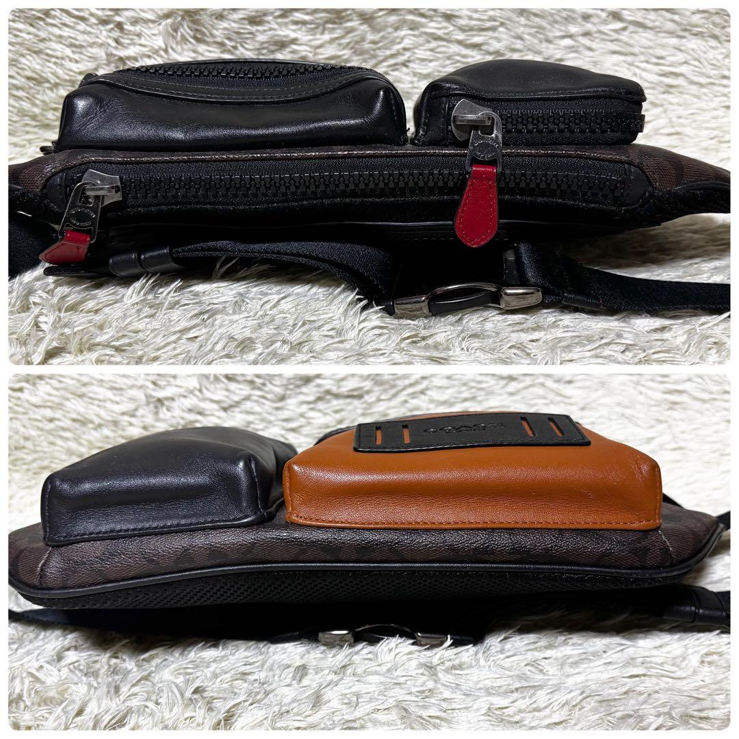 コーチ ライダー ベルト バッグ ウエストポーチ シグネチャー ボディバッグ