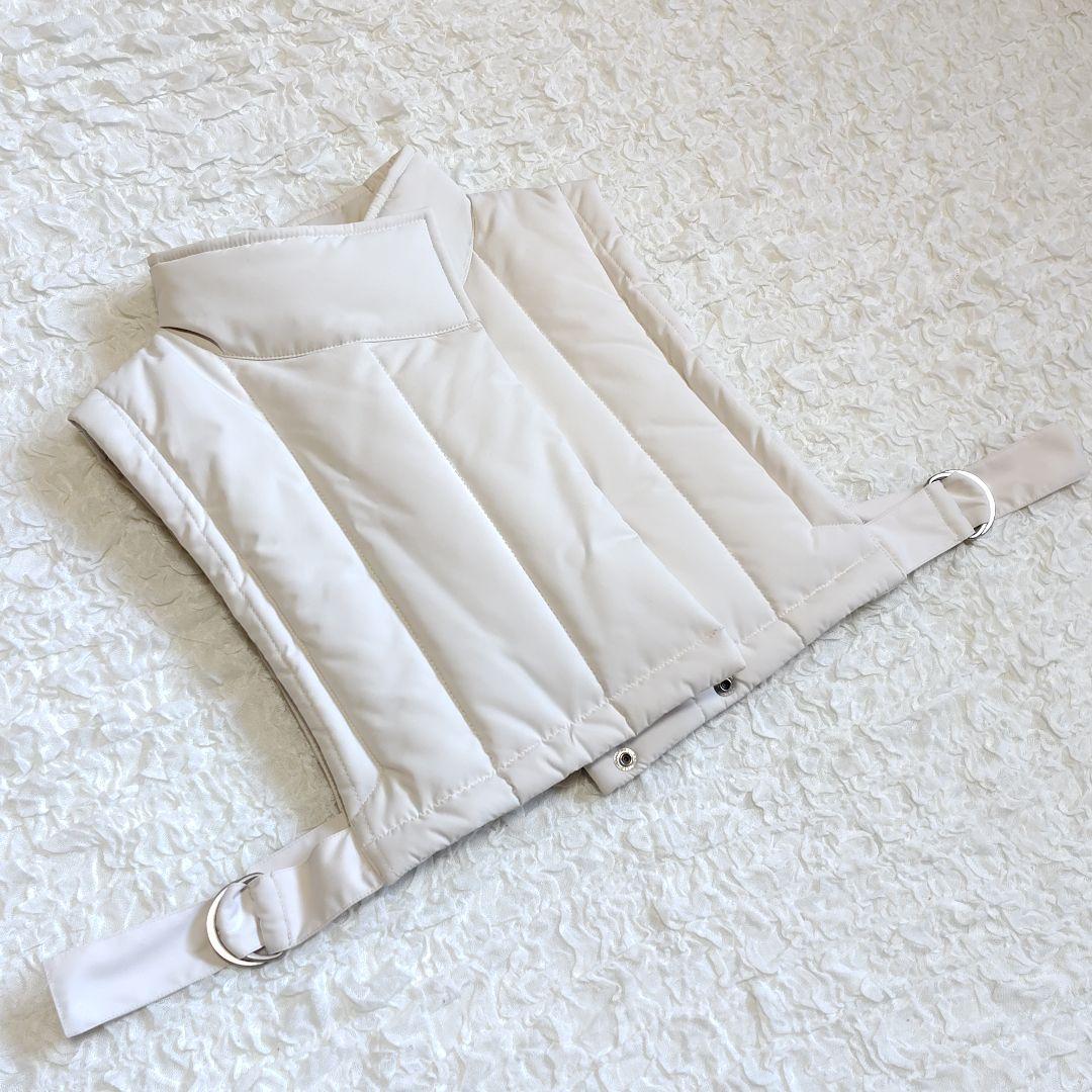 未使用級★perna キルティング ロング ダウンコート ベスト 白 セット売り