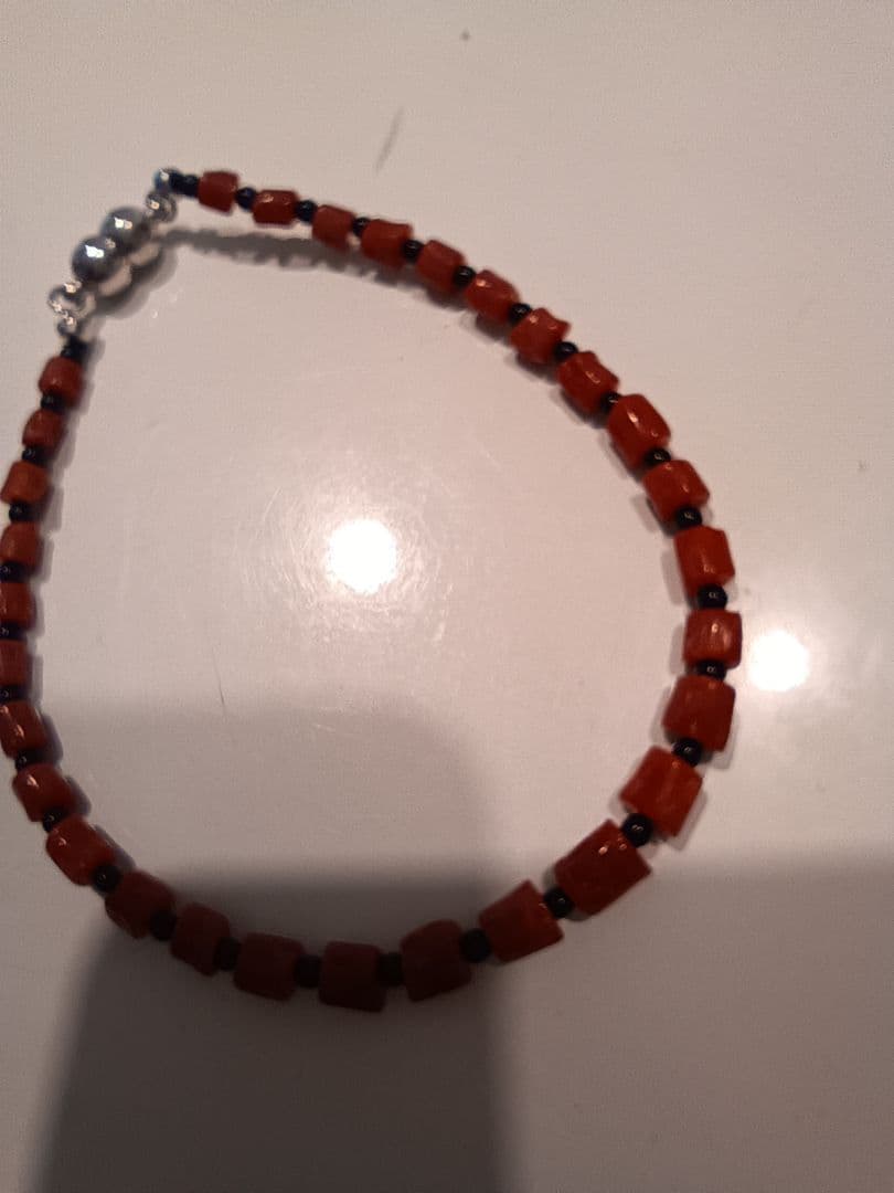 赤いビーズブレスレット3本セット