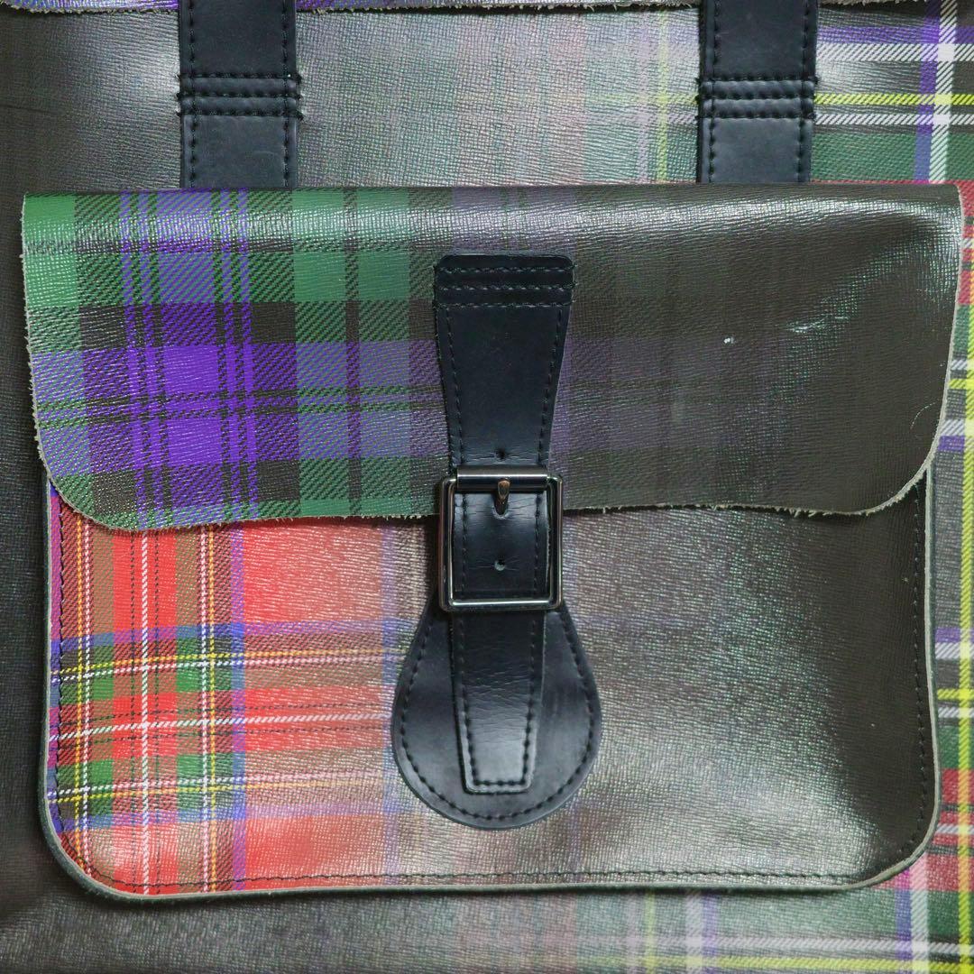 Dr. Martens タータンチェック　レザーリュック・バックパック