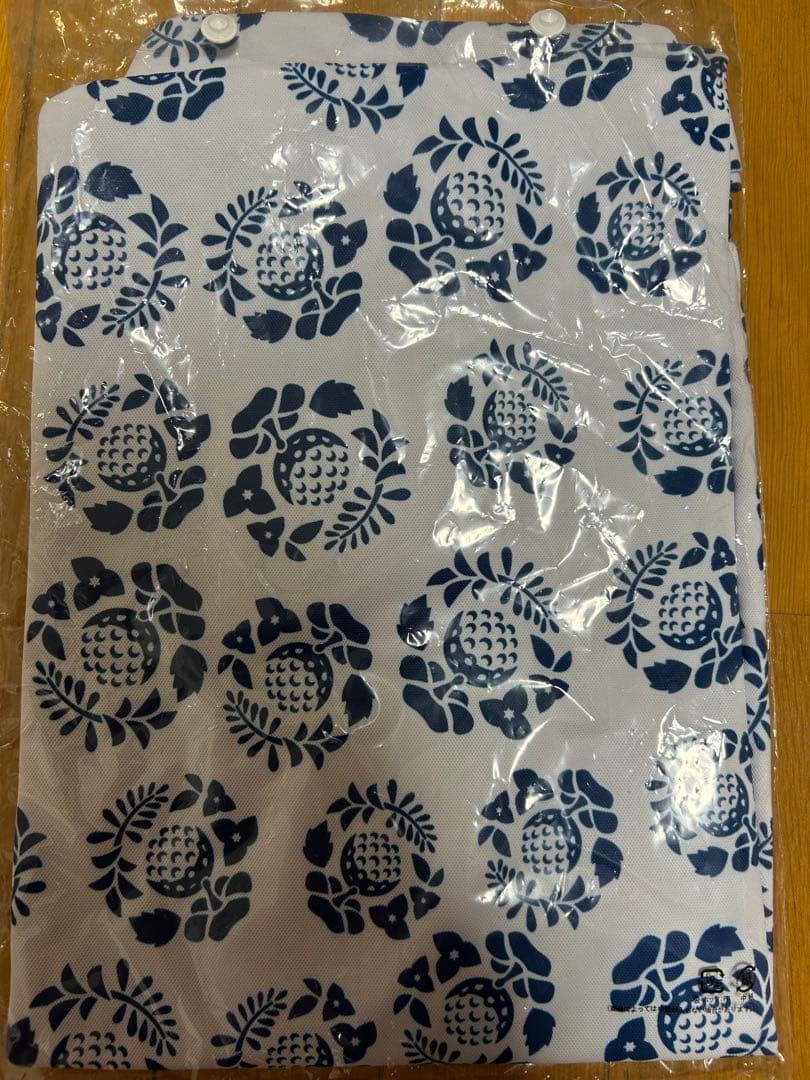 LHT 花柄 メンズシャツ ホワイト/ネイビー