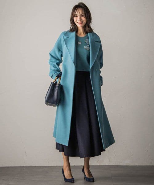 ビアッジョブルー 新品タグ付き ロングコート 定価75900円税込