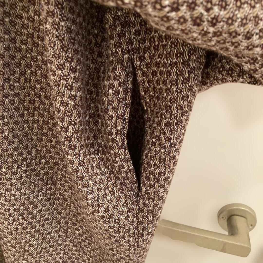 新品　茶色　和装コート　ロング　へちま襟