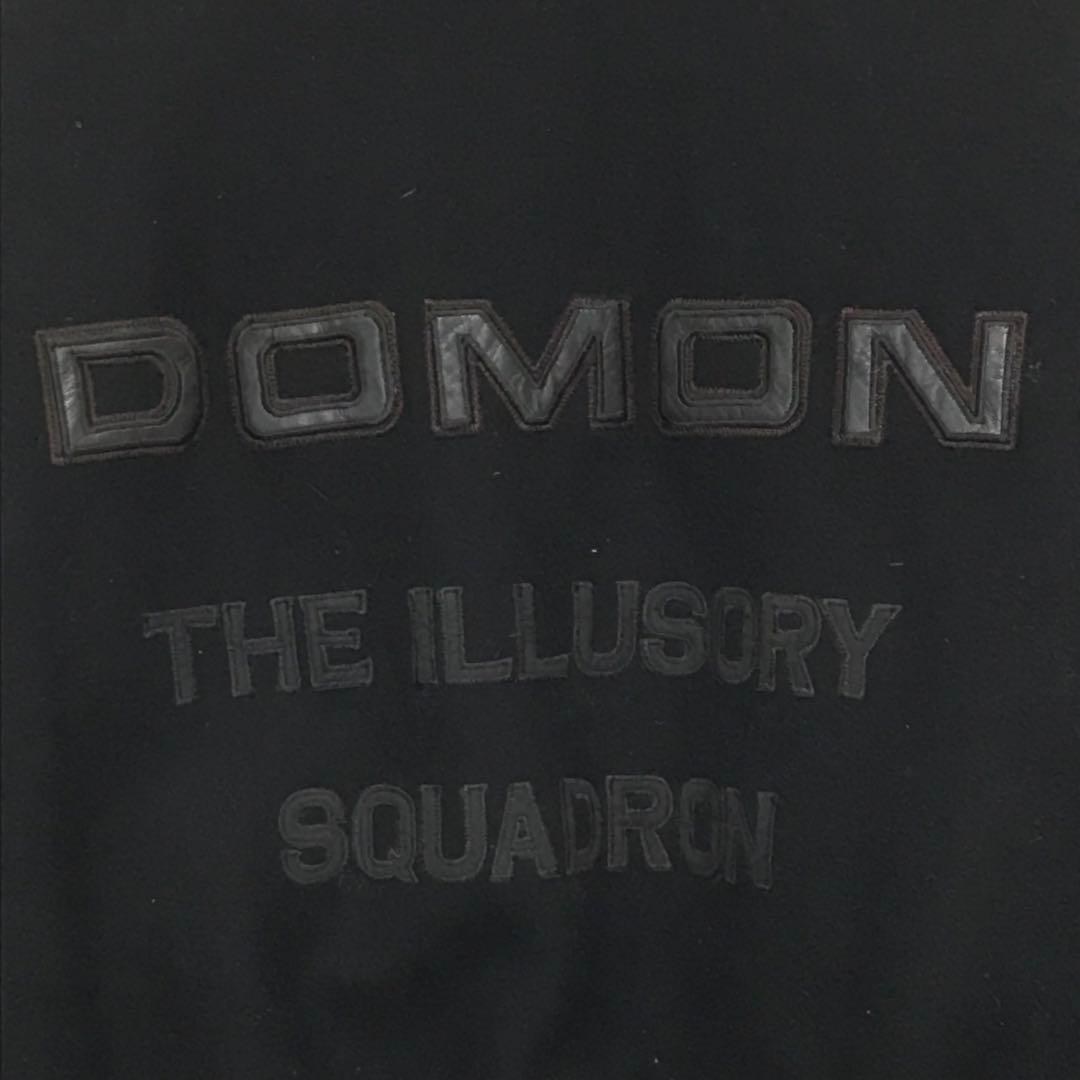 専用 90s DOMON ドモン ビンテージウールスタジャン 袖本革レザー ロゴ