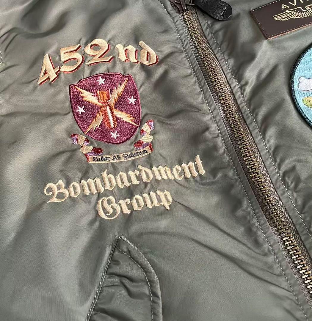 【WEB限定】AVIREX M MA-1フライトジャケット452nd刺繍鷹鷲鳥