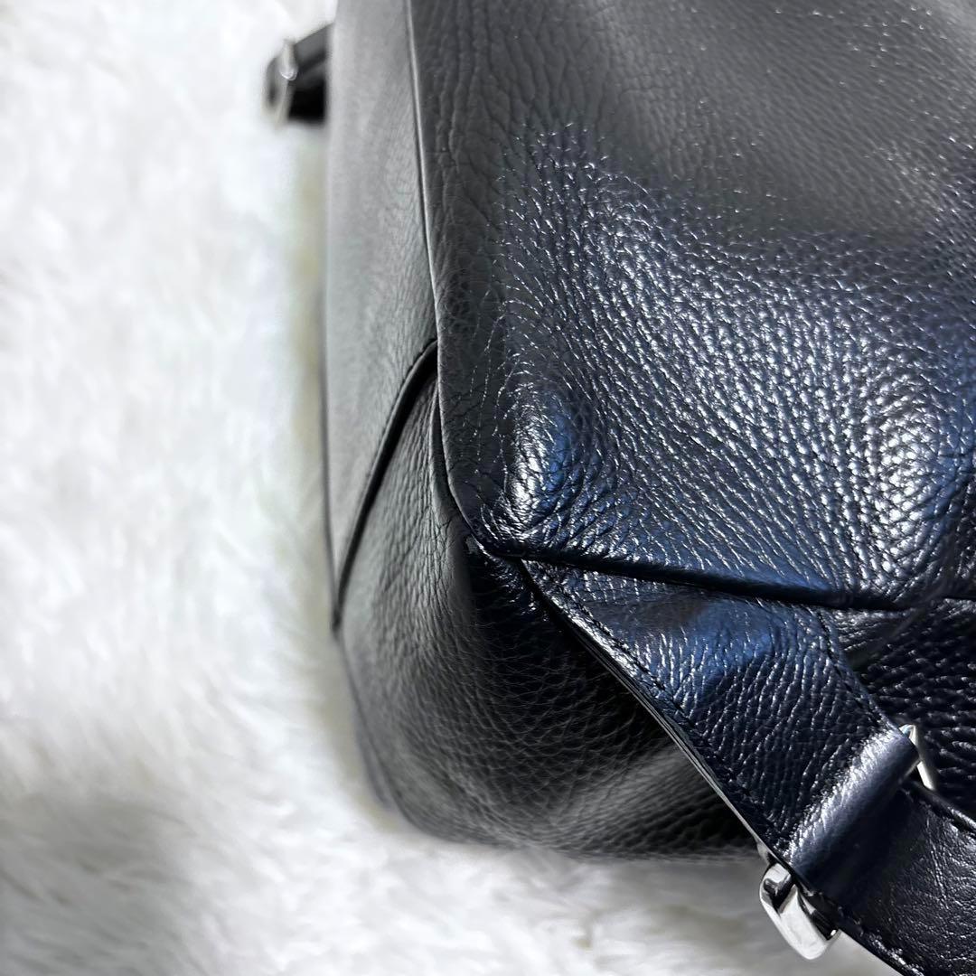 p*n様 ヒロフ ランポ リュック バックパック 2way A4 レザー 黒