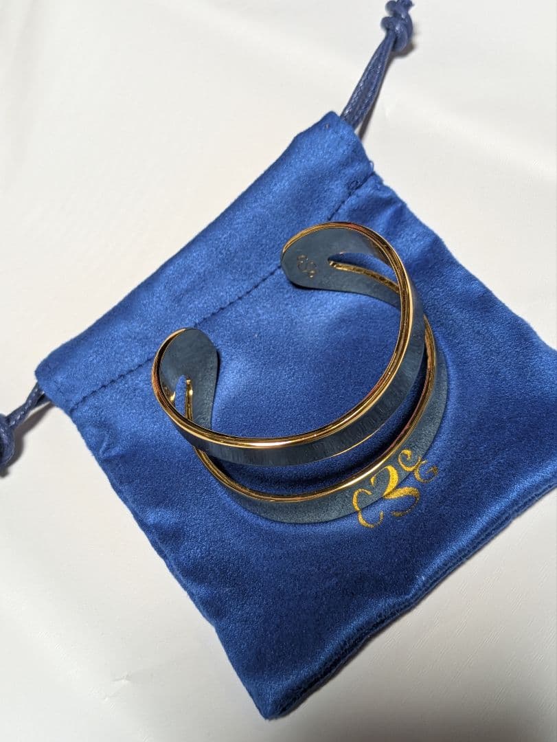 ゴールド 二連バングル