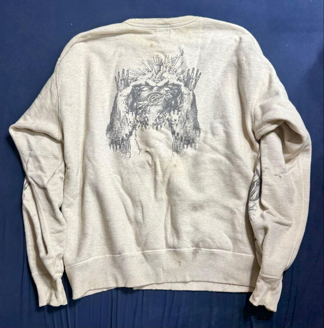 SAINT MICHAELセントマイケル河村康輔コラボダメージスウェットXL