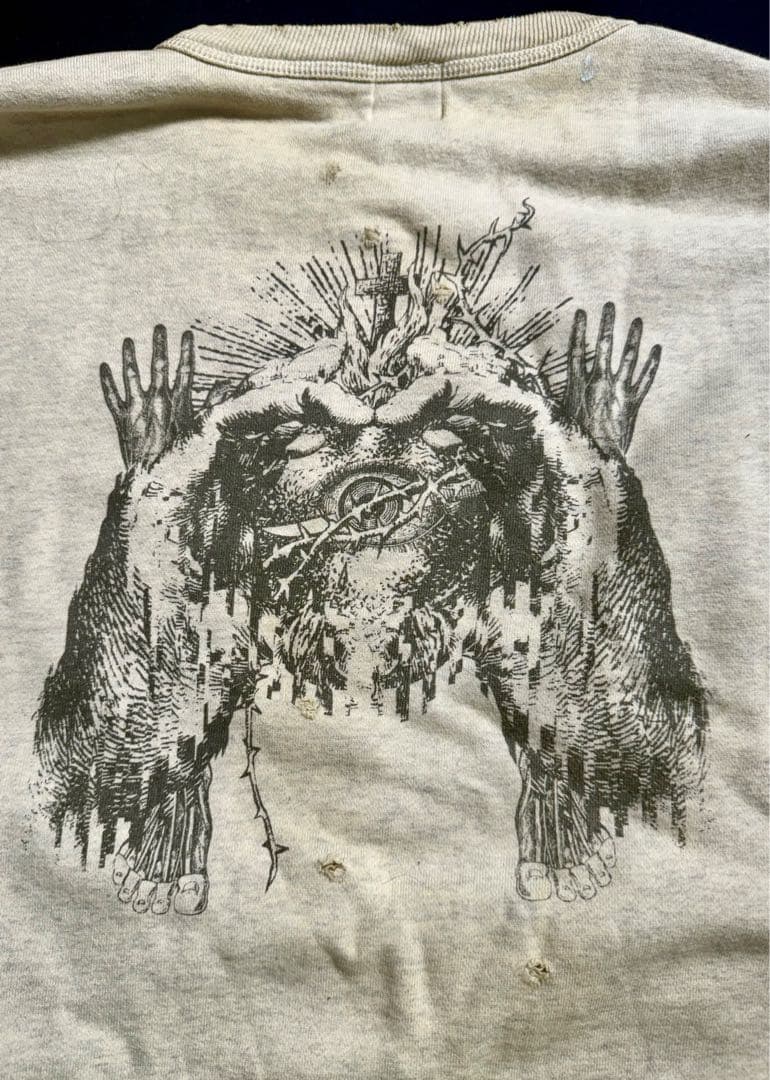 SAINT MICHAELセントマイケル河村康輔コラボダメージスウェットXL