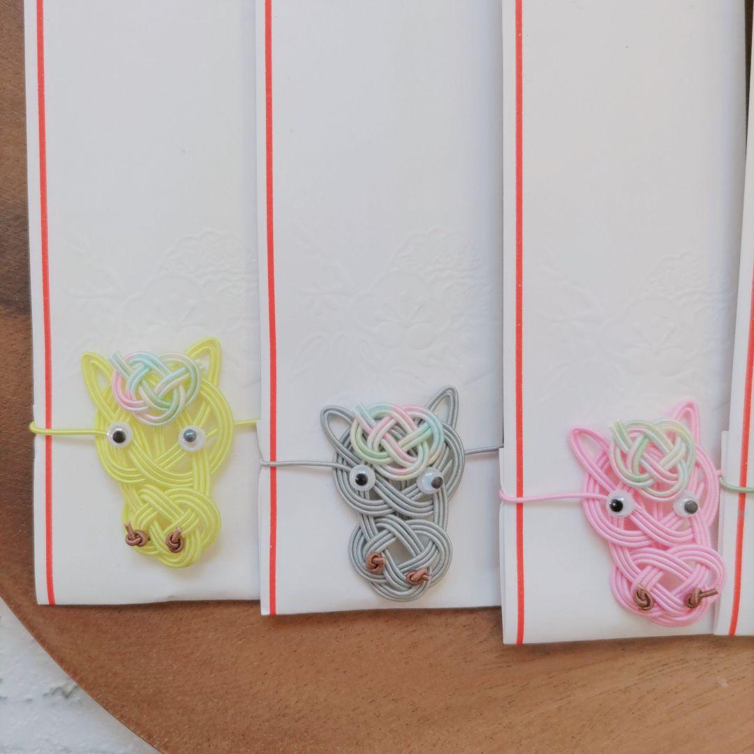 祝箸 午年 5膳セット 馬 ハンドメイド 水引 @002