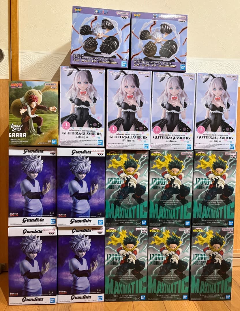 最新フィギュアまとめ売り　キルア　緑谷出久　我愛羅　アーリャ　ルフィ　17点