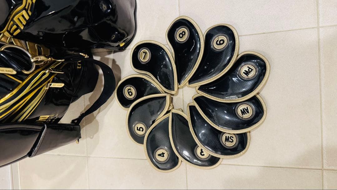 DynamicGoldツアーイシュー キャディバッグ に2種類のヘッドカバー付