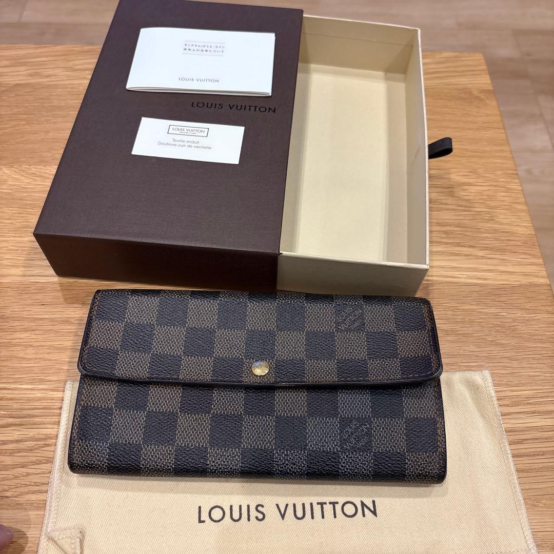 LOUIS VUITTON ダミエ・キャンバス 長財布　ポルトフォイユサラ