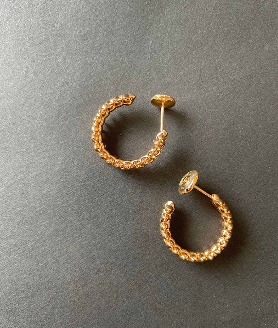 お値下大歓迎！早い者勝ち！高見え♪ピンクゴールドクラッシュピアス