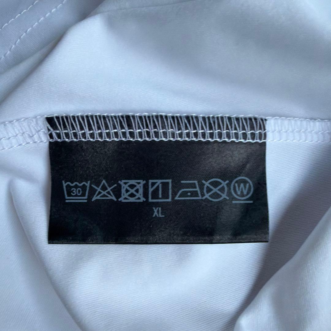 TFW49 ホワイト　スタンドカラーポロシャツ