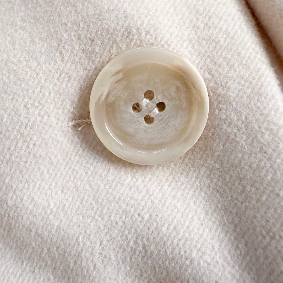 【着用短時間3.4回】エステラケー　フリルベルテッドコート　ホワイト