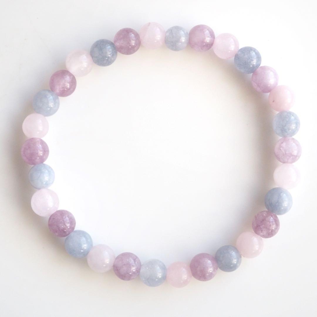 【❣️蘭❣️】ルビー翡翠のゴムブレスレット