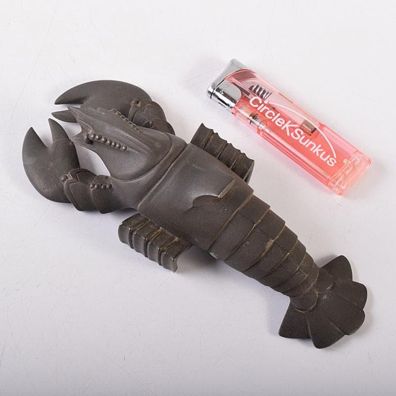 ブロンズ 海老 ロブスター 紙鎮 置物 在銘 約476g M R8551