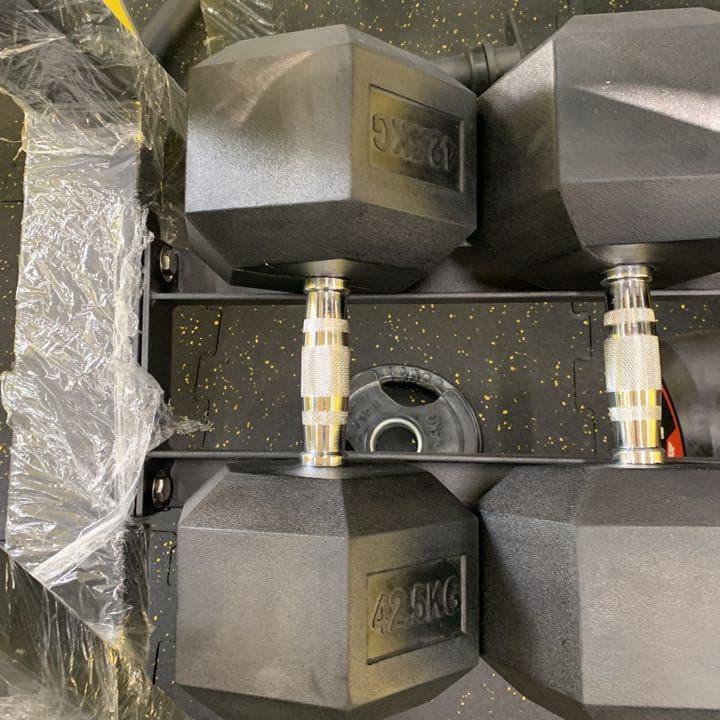 ラバーヘックス  ダンベル　57.5kg 2個