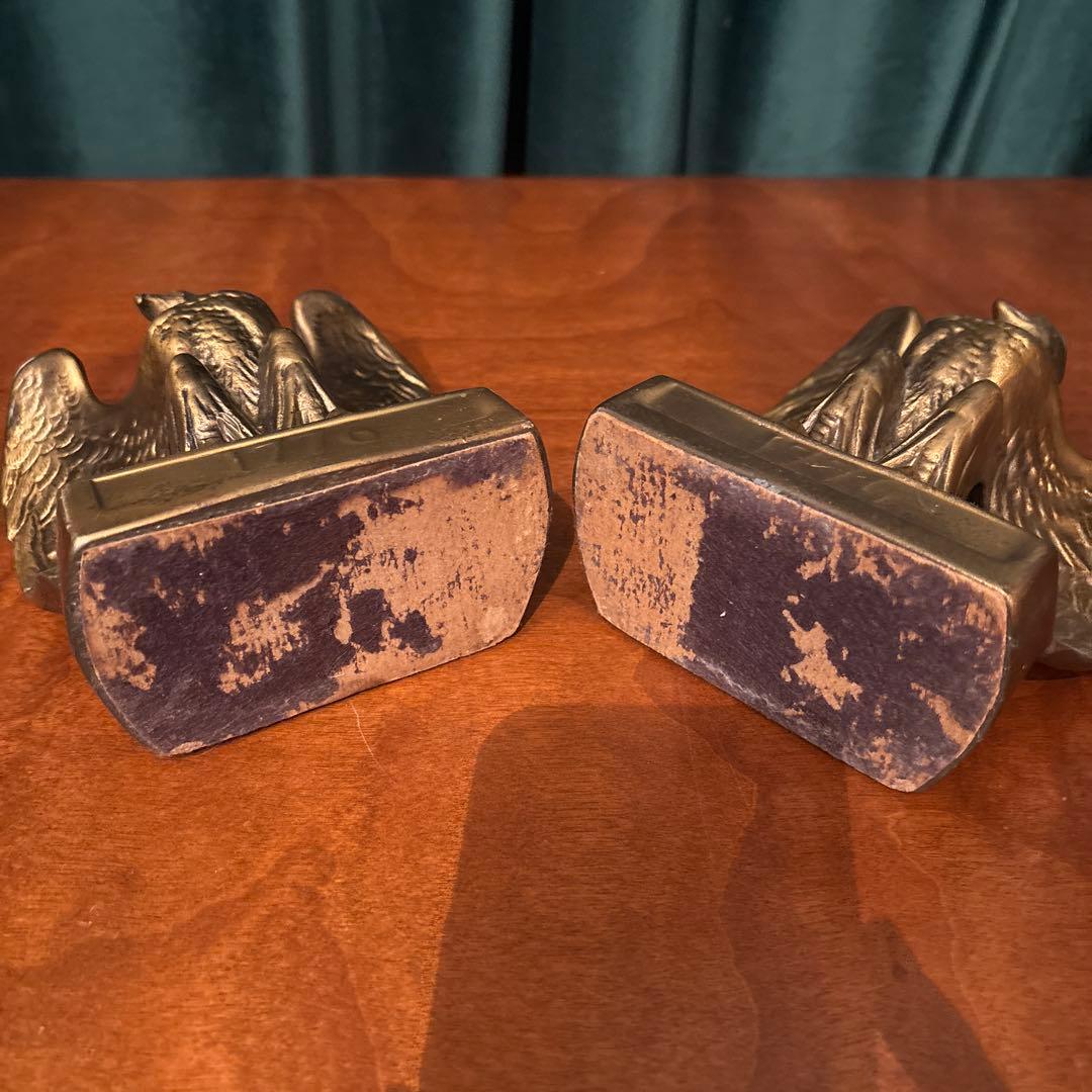 鷲　ブックエンド　アメリカ　USAビンテージ　アンティーク　真鍮？