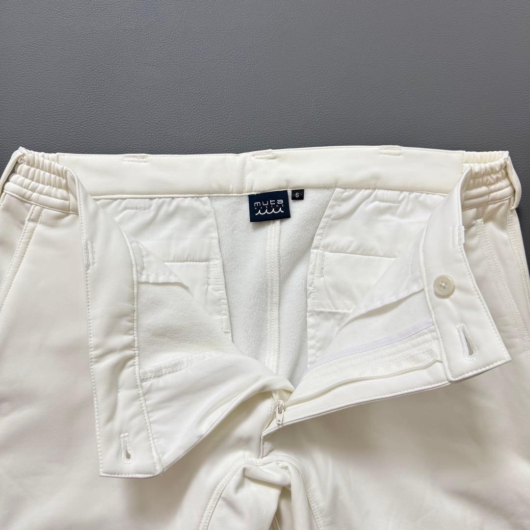 MUTA MARINE ボンディング パンツ 裏起毛 防風パンツ 白